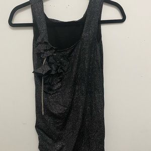 Black sparkly top/ mini dress